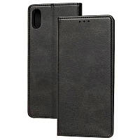 Чехол книжка магнит Xiaomi Redmi 9А черный прошита