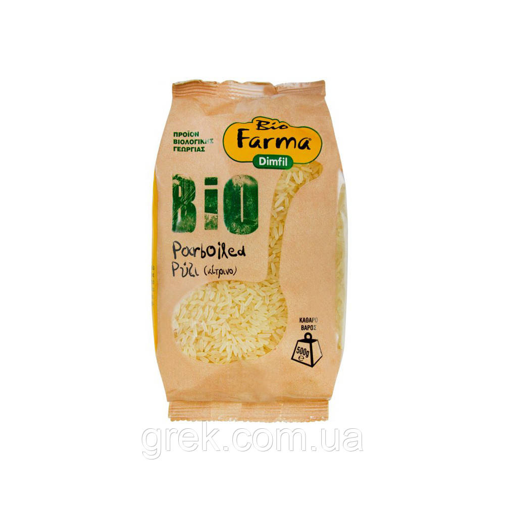 Рис пропарений органічний Bio Farma Dimfil 500 г, фото 1