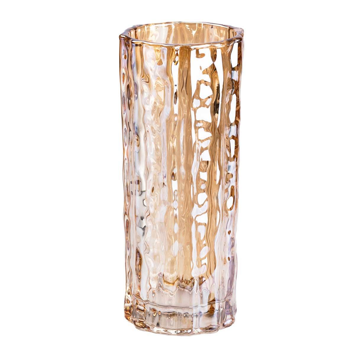 Ваза для квітів великих букетів 28.5 (см) декоративна ваза Ø 10.5 (см) для інтер'єру скляна висока, фото 1