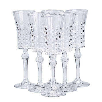 Набір келихів для шампанського 6 шт по 150 мл прозорий HP4156