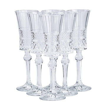 Келихи для шампанського на високій ніжці 6 штук по 145 мл HP51B