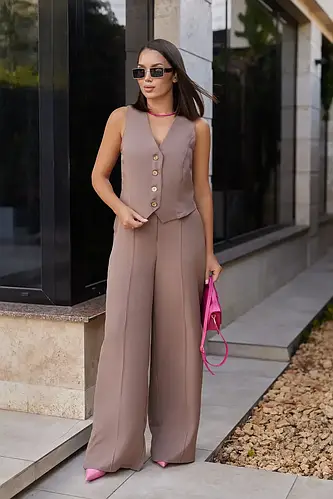 Классический летний брючный костюм женский с жилеткой (ID#2319243058 ...