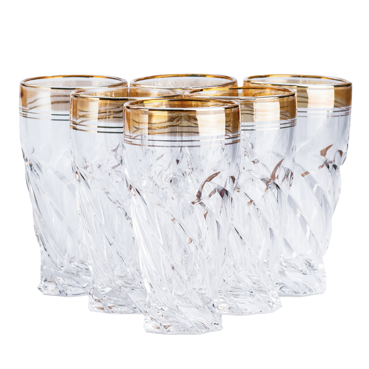 Склянки для скляні набір із 6 штук по 250 мл жовтий HP568, фото 1