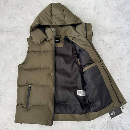 Чоловіча жилетка-безрукавка Trapstar з капюшоном демісезонна жилет повсякденний модний спортивний молодіжний, фото 2