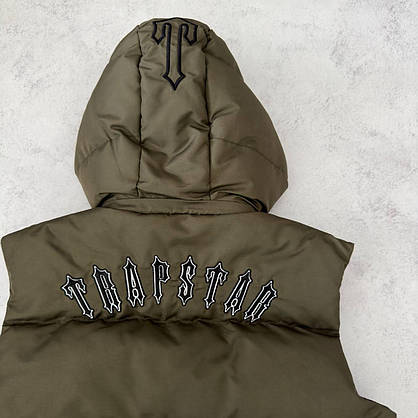 Чоловіча жилетка-безрукавка Trapstar з капюшоном демісезонна жилет повсякденний модний спортивний молодіжний, фото 3