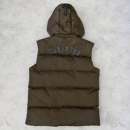 Чоловіча жилетка-безрукавка Trapstar з капюшоном демісезонна жилет повсякденний модний спортивний молодіжний, фото 5