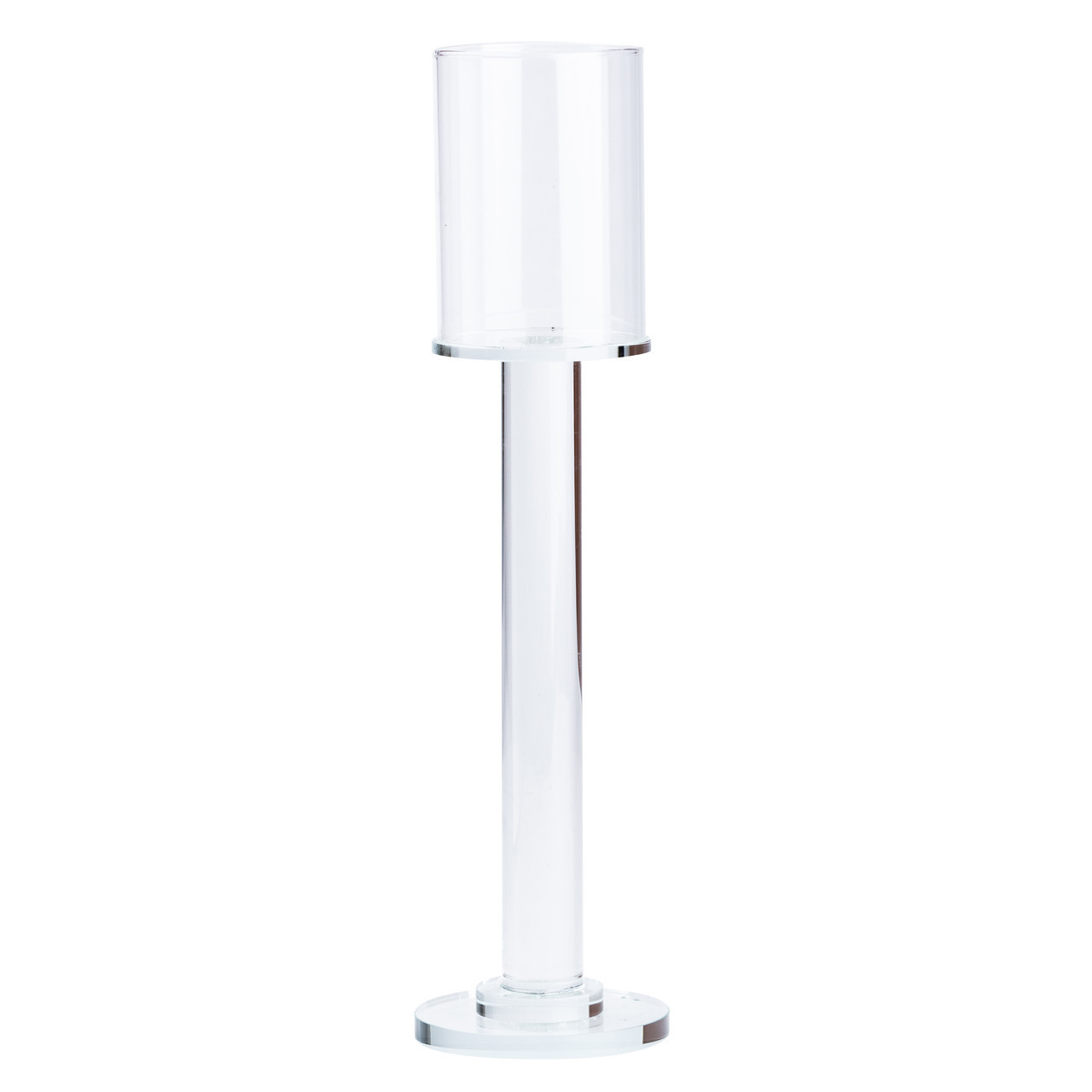 Свічник келих 30.5 (см) скляний високий прозорий дизайнерський, фото 1