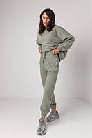 Жіночий трикотажний спортивний костюм спортивний костюм з принтом повсякденний молодіжний спортивний костюм