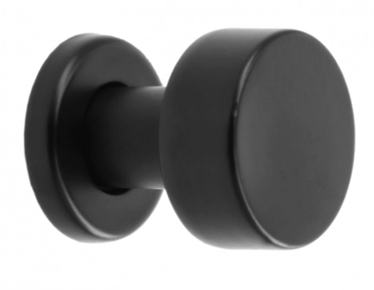 Ручка кнопка GTV RING D26mm Чорний матовий, фото 1