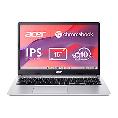 Ноутбук Acer Chromebook CB315-4HT 15" FHD IPS Touch, Intel C N4500, 8GB, F128GB, UMA, ChromeOS, сріблястий