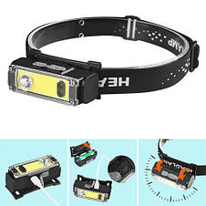 Ліхтар налобний BL-T124-ХРЕ+COB (White+Red), Motion Sensor, ЗУ Type-C, фото 4