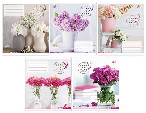 Зошит 36 арк. клітинка "Бріск" / Ніжна квітка, фото 1