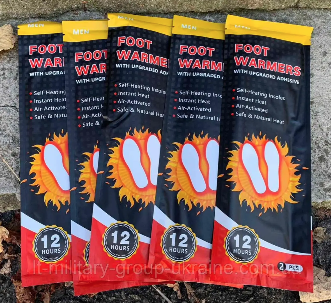 Одноразова хімічна грілка для ніг Foot Warmers, устілки з підігрівом одноразові, термоустілки у взуття