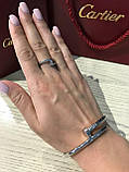 Cartier браслет цвях та кільце біле золото / Cartier браслет, фото 3