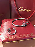 Cartier браслет цвях та кільце біле золото / Cartier браслет, фото 4