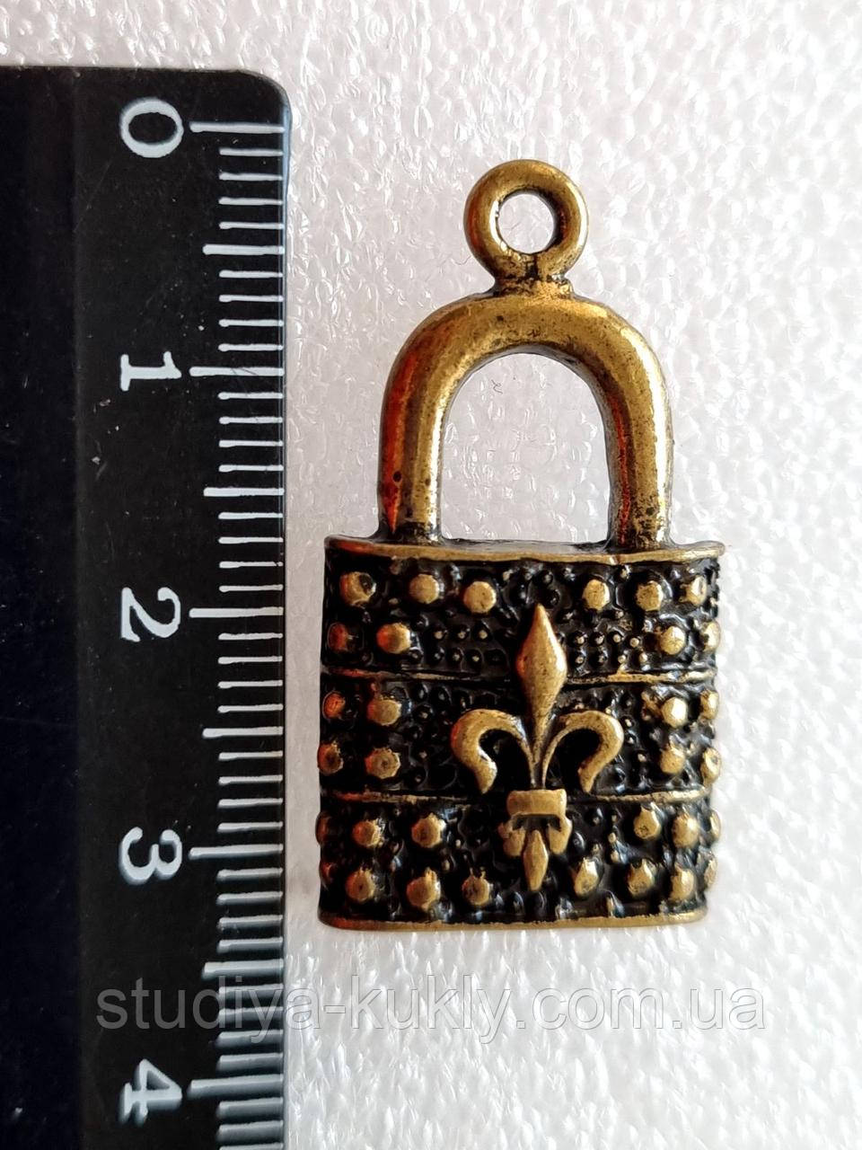 Замочок. Розмір  20*30 мм, №49, бронза., фото 1