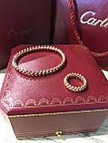 Cartier набір: браслет та каблучка у розовому золоті, фото 4
