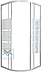 Душова кабіна 90х90х180 см без піддона з малюнком розсувні двері загартоване скло, фото 2