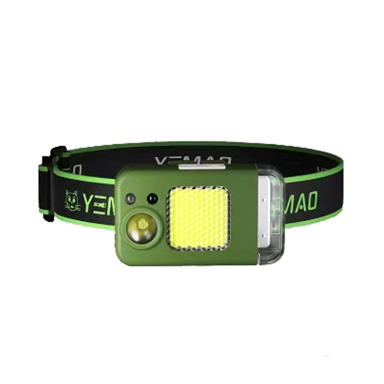 Ліхтар налобний Multifunctional YM-T618-LED+COB, Li-Ion акумулятор, запальничка, ЗУ Type-C