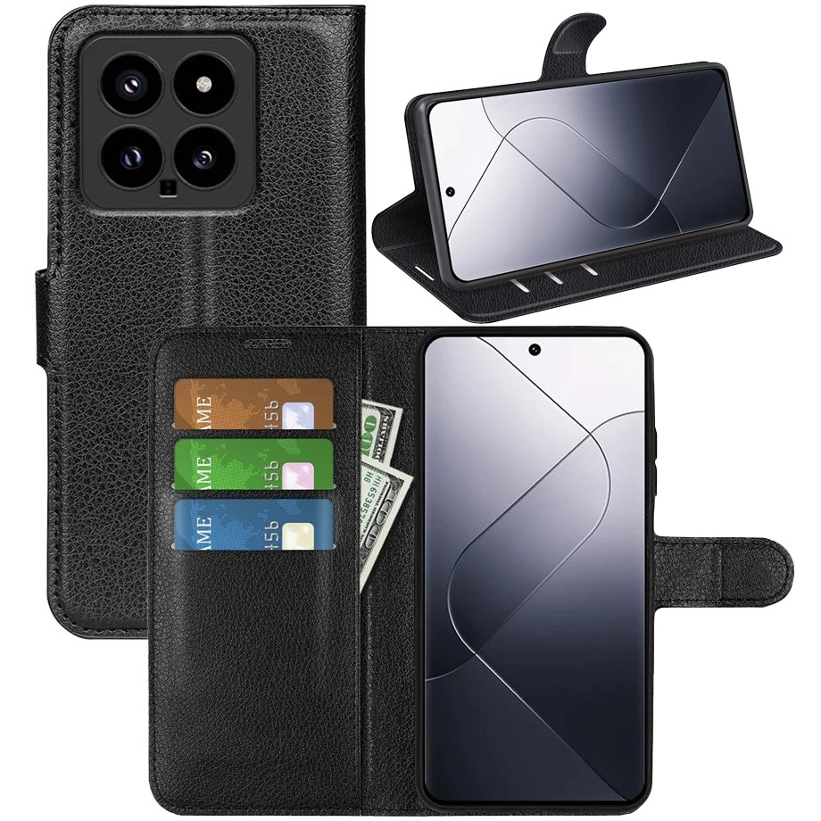Чохол-книжка Litchie Wallet для Xiaomi 14 Black, фото 1