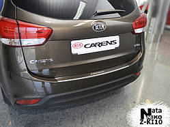 Накладка на бампер з загином Kia Carens c 2012 р. (NataNiko)