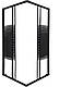 Душова кабіна Sunways Linea 80х80х180 см без піддона чорна квадратна з малюнком розсувні двері скло 5мм, фото 4