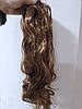 Перука хвилястий із челкою каштан темний,55 см, фото 2