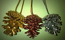 Ялинкова прикраса "Шишка європейська" срібна