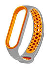 Браслет Mi Band 5\6\7 Sport Grey\Orange