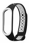 Спортивний браслет для Mi Band 5/6/7, чорний/білий