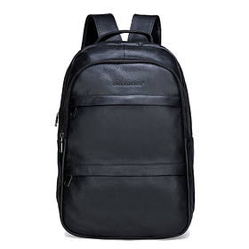Шкіряний рюкзак чоловічий міський. Чоловічий рюкзак для ноутбука з натуральної шкіри Рюкзак для хлопця (чорний)