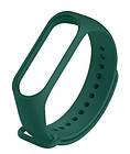 Браслет силиконовый Mi Band 3/4 Dark Green