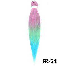 Канекалон Easy Braid рожевий салатовий блакитний Довжина 65 см Вага 90 грам Низькотемпературний 100-150°С FR-24