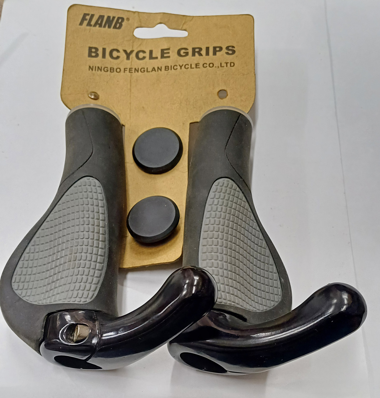 Грипси ергономічні з ріжками, чорні, фото 1