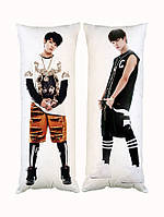 Декоративная ростовая подушка для обнимания дакимакура двусторонняя со своим дизайном K-pop Чонгук Чимин BTS
