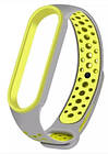 Браслет Mi Band 5\6\7 Sport Grey\Green