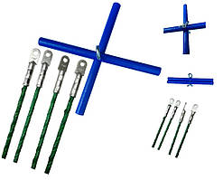 Дуги на павук - склопластик - розбірні - 2,5х2,5м - Ø8мм - з хрестовиною - Зелені