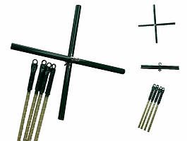 Дуги на павук - склопластик - розбірні - 1,5 х1,5м - Ø8мм - з хрестовиною - Білі