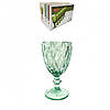 Набір келихів для вина з кольорового скла "Бірюза" 320 мл 6шт Helios 6464, фото 2