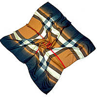 Жіноча брендова бавовняна хустка Burberry Барбері. М'яка весняна натуральна хустка Сіро-коричневий