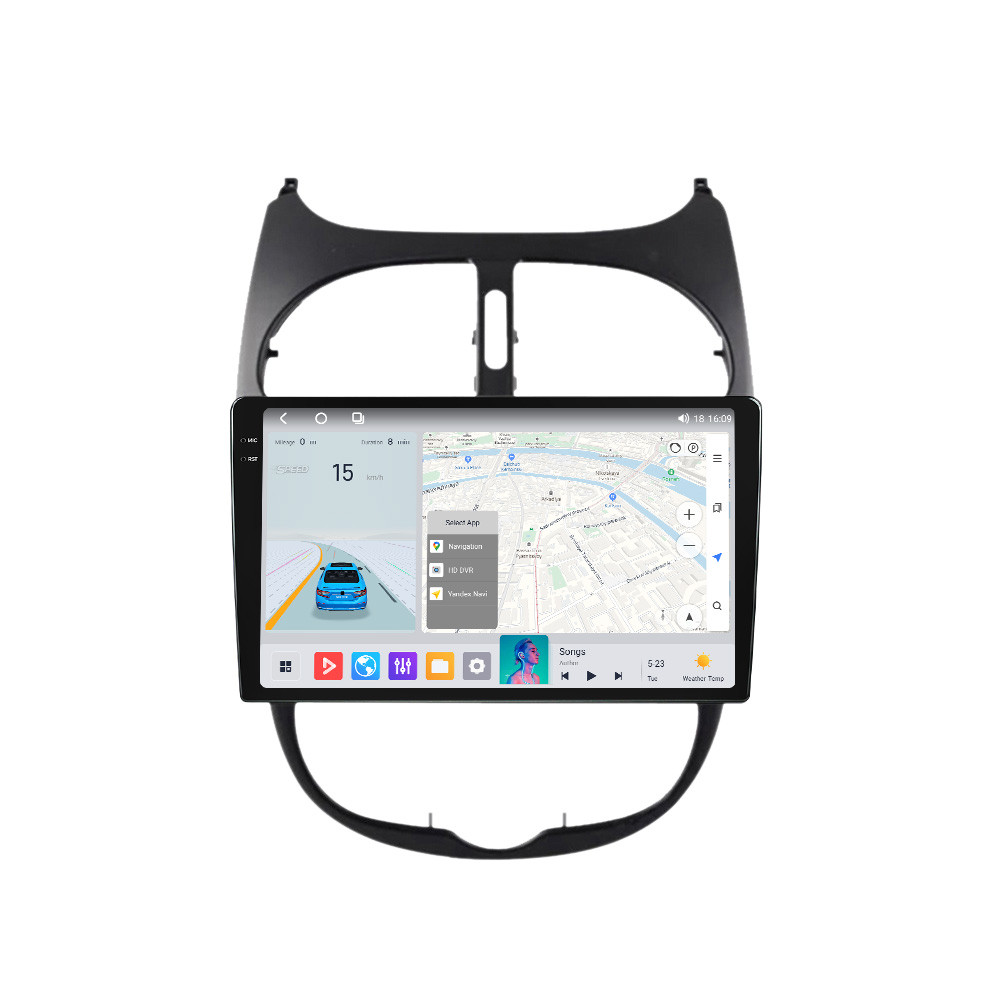 Штатна магнітола Mekede MS 2k Peugeot 206 (1998 - 2012) CarPlay QleD