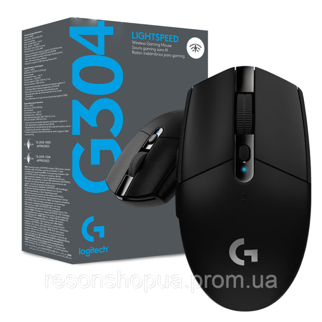 Беспроводная аккумуляторная бесшумная мышь Logitech G304 2.4 ГГц ...