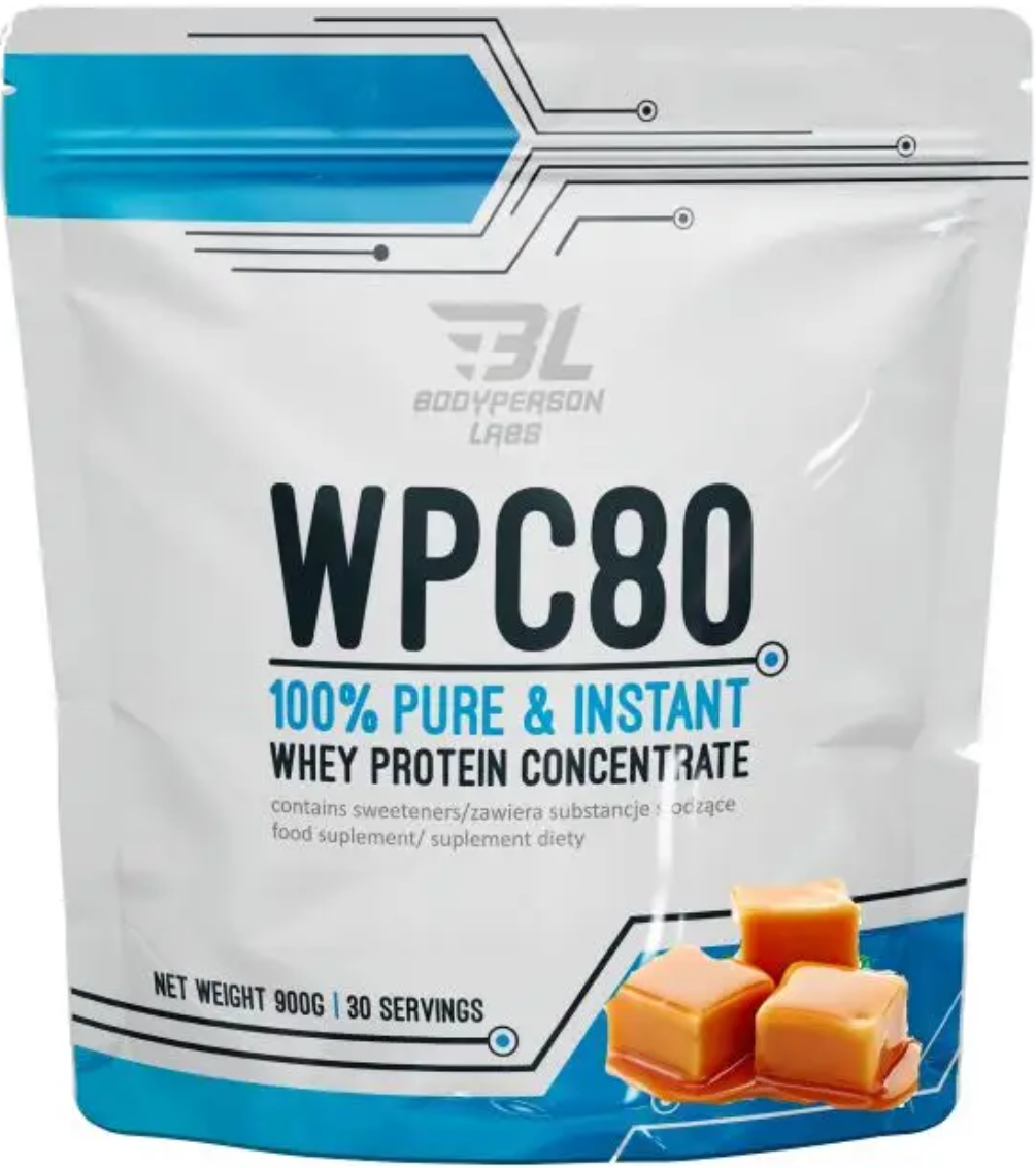Протеїн Bodyperson Labs WPC80 900г карамель