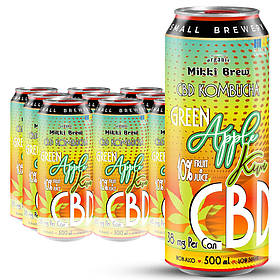 Комбуча  Яблуко - Ківі + Канабіс Mikki Brew CBD Яблуко Ківі 500мл