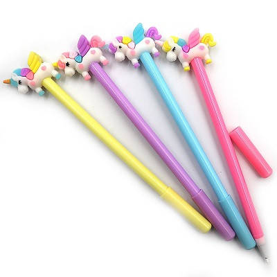 Ручка гелева з насадкою "Одноріг", синя, фото 1