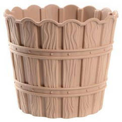 Цветочный горшок с дренажем 1.2 л VIOLET HOUSE 1054 BAMBOO CAPPUCCINO