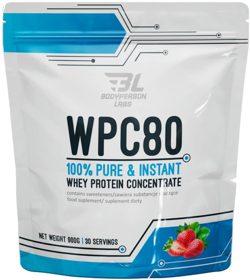 Протеїн Bodyperson Labs WPC80 900г полуниця