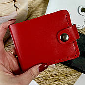 Жіночий стильний червоний гаманець, якісний міні портмоне, модні шкіряні жіночі маленькі гаманці ручної роботи для грошей і карток