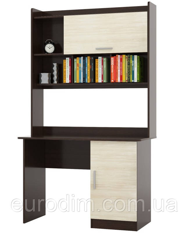 Стіл для учня з надбудовою Еверест Школяр-5 венге + дуб молочний (DTM-2167)