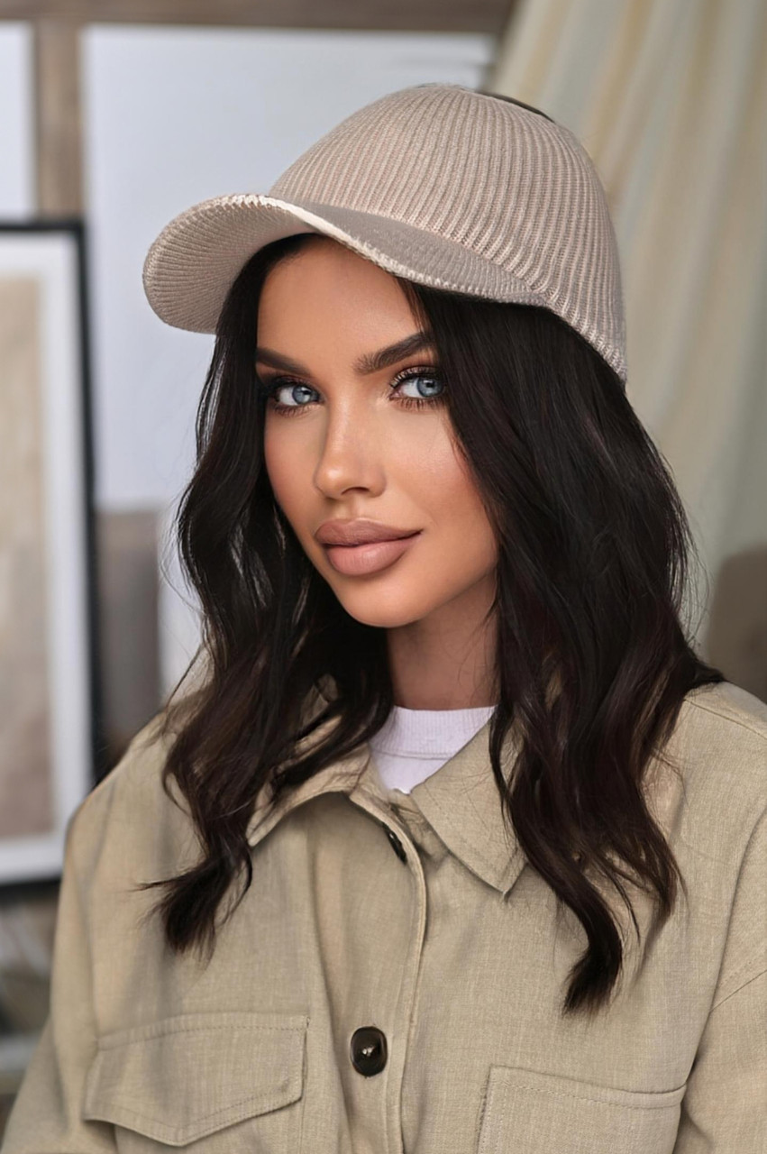 Пов'язка з козирком колір бежевий